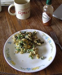 Scrambled Eggs with Nettles